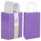 Paper Party Gift Bags with Handles (9 x 5.3 in, Purple, 25-Pack)